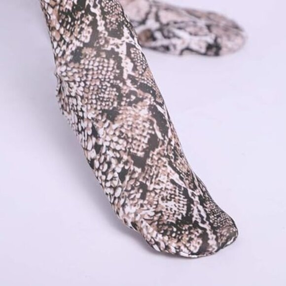Snake Print Spandex Long Stockings - Picture 5 of 5